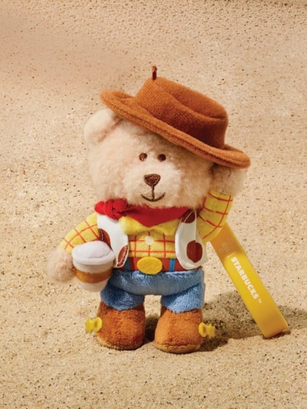 Starbucks Asia Woody Plush Bear Keychain BNWT